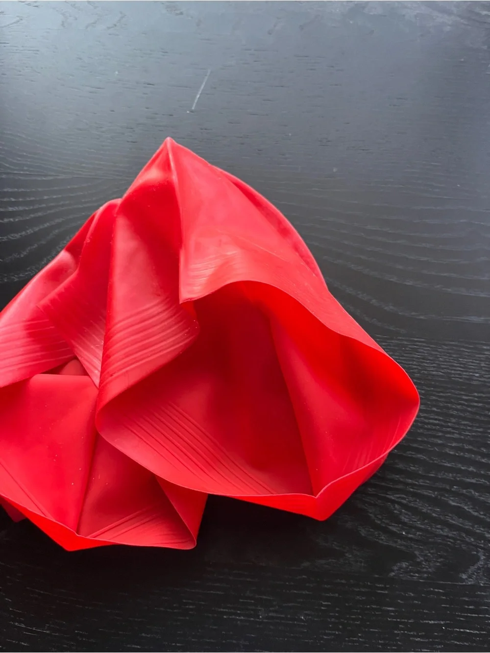 Red Latex Swimming Swim Cap Adult Size Waterproof Pool Gear x2